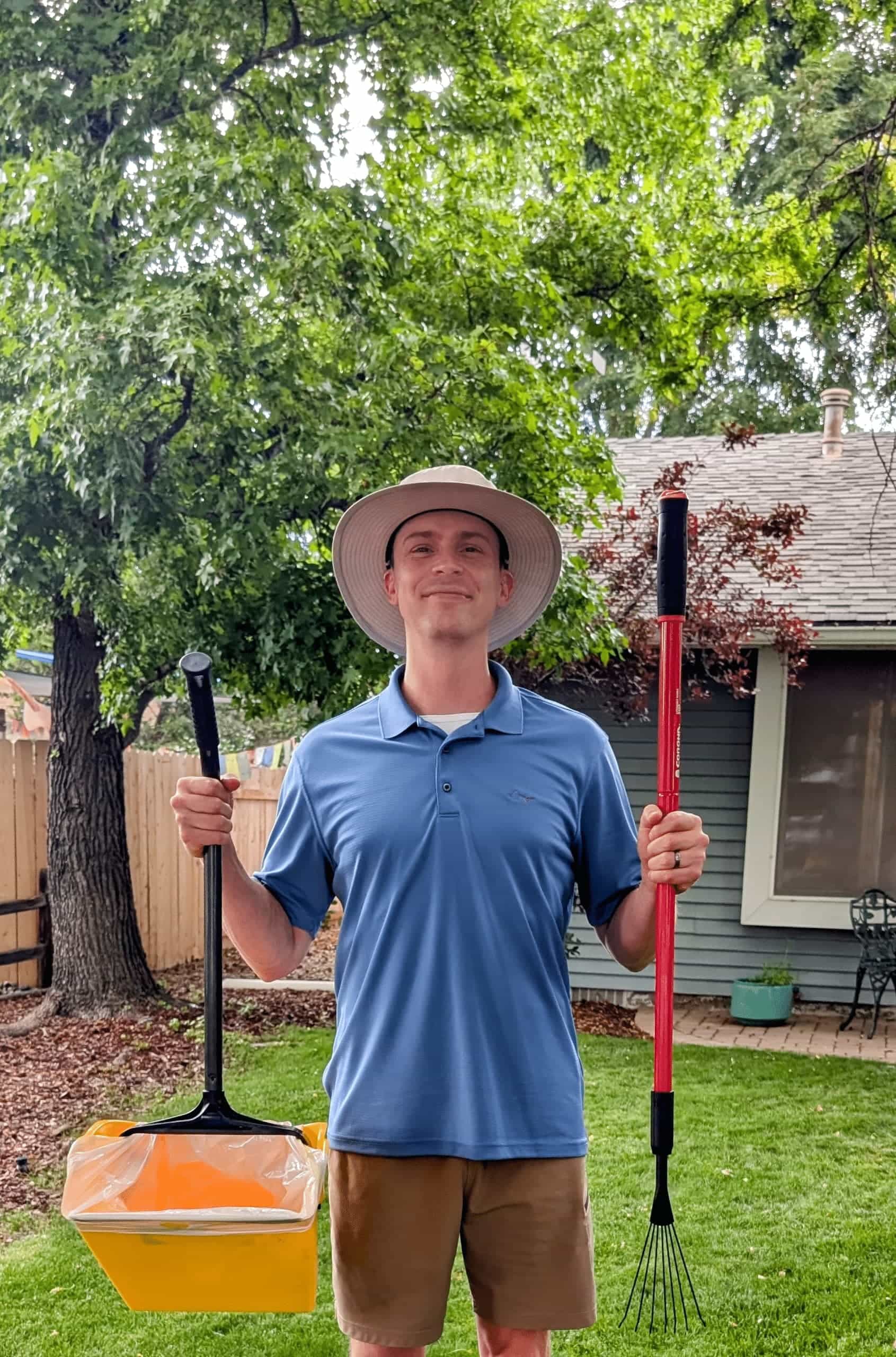 John from Scoop Squad with his equipment